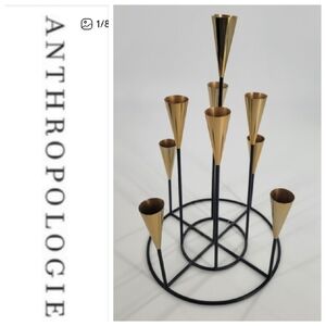 Anthropologie Glinted Cone Candelabra‎ AnthroHome New